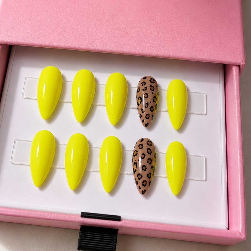 10PC “party animal” premium luxury Press On Nails hand crafted gel